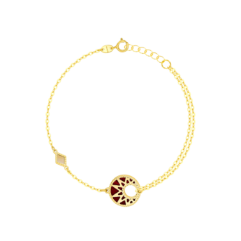 Amelia Maasai 18k Gold Mother of Pearl Bracelet