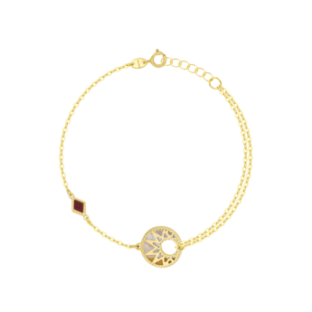 Amelia Maasai 18k Gold Mother of Pearl Bracelet