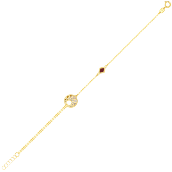 Amelia Maasai 18k Gold Mother of Pearl Bracelet