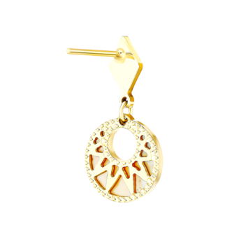 Amelia Maasai 18k Gold Mother of Pearl Earrings