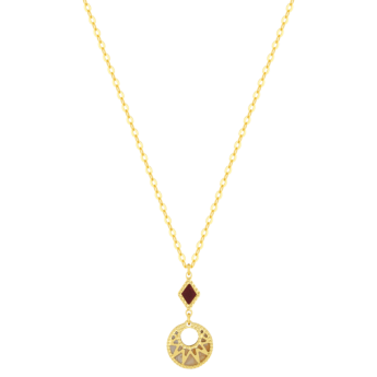 Amelia Maasai 18k Gold Mother of Pearl Necklace