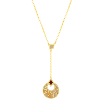 Amelia Maasai 18k Gold Mother of Pearl Necklace