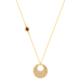 Amelia Maasai 18k Gold Mother of Pearl Necklace