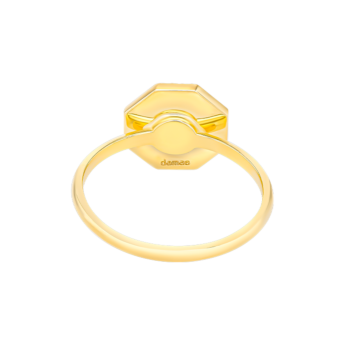 خاتم أميليا مراكش من الذهب الأصفر عيار 18 قيراط مرصع بعرق اللؤلؤ الأخضر