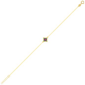 Amelia Versailles Small  Garden Star Double Sided Bracelet in 18K Yellow Gold