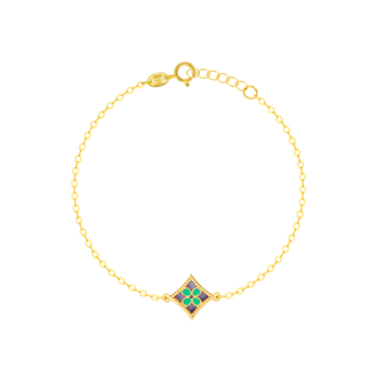 Amelia Versailles Small  Garden Star Double Sided Bracelet in 18K Yellow Gold
