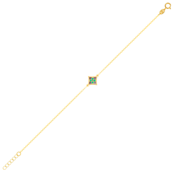 Amelia Versailles Small  Garden Star Double Sided Bracelet in 18K Yellow Gold