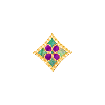 Amelia Versailles Garden Star Stud Earrings in 18K Yellow Gold 