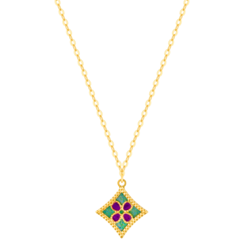 Amelia Versailles Garden Star Necklace in 18K Yellow Gold