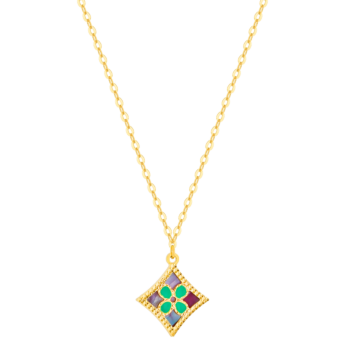 Amelia Versailles Garden Star Necklace in 18K Yellow Gold