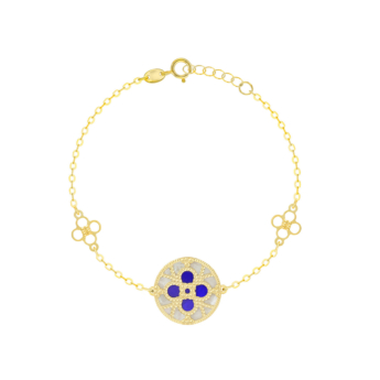 Amelia Istanbul 18k Yellow Gold  Bracelet with Mother of Pearl