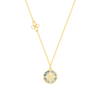 Amelia Istanbul 18k Yellow Gold Necklace with Mother of Pearl