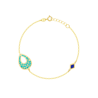 Amelia Maasai 18k Gold Mother of Pearl Bracelet