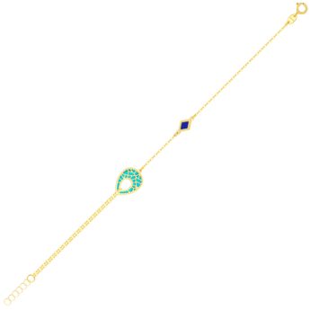 Amelia Maasai 18k Gold Mother of Pearl Bracelet