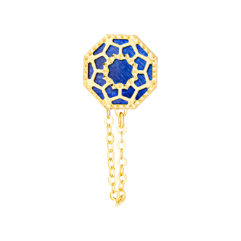 Amelia Marrakesh 18k Yellow Gold Earrings with Blue Mother of Pearl