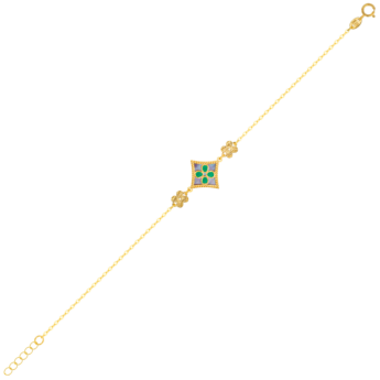 Amelia Versailles Large Garden Star Double Sided Bracelet in 18K Yellow Gold