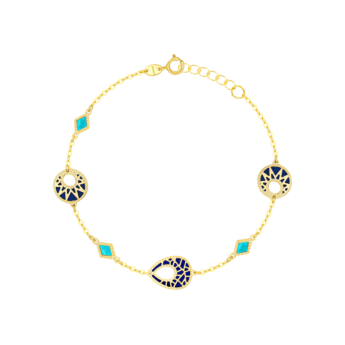 Amelia Maasai 18k Gold Mother of Pearl Bracelet