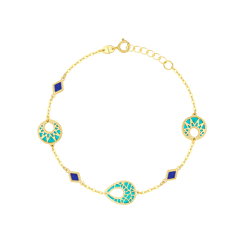 Amelia Maasai 18k Gold Mother of Pearl Bracelet