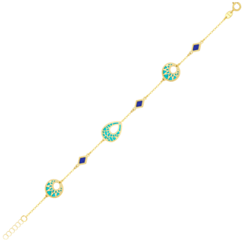 Amelia Maasai 18k Gold Mother of Pearl Bracelet