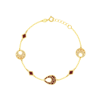 Amelia Maasai 18k Gold Mother of Pearl Bracelet