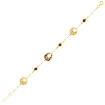 Amelia Maasai 18k Gold Mother of Pearl Bracelet