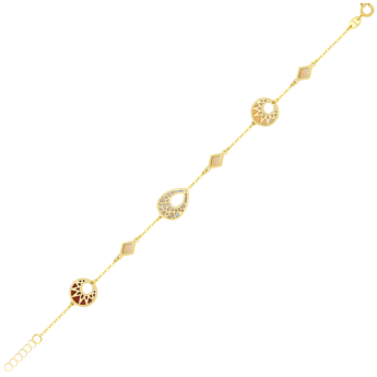 Amelia Maasai 18k Gold Mother of Pearl Bracelet