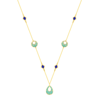 Amelia Maasai 18k Gold Mother of Pearl Necklace