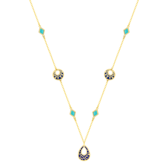 Amelia Maasai 18k Gold Mother of Pearl Necklace