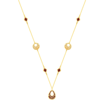 Amelia Maasai 18k Gold Mother of Pearl Necklace