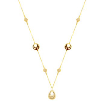 Amelia Maasai 18k Gold Mother of Pearl Necklace