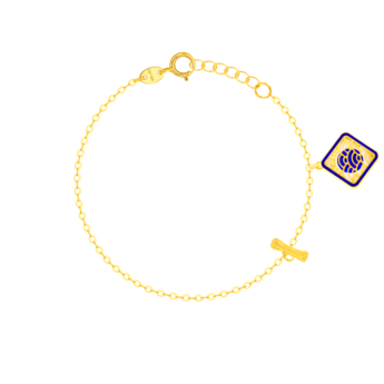 Amelia Tokyo Rhombus Charm Two Faced Single T Bar anklet 