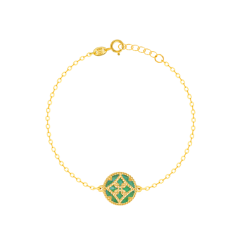 Amelia Versailles Two Sided Coloured Mother Of Pearl 18K Yellow Gold Bracelet 