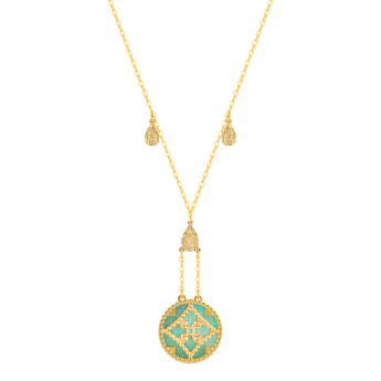 Amelia Versailles Double Sided Versailles Y Necklace in 18K Yellow Gold