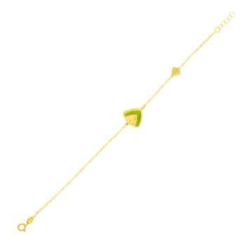 Amelia Cairo Coloured Mother Of Pearl Double Sided Bracelet in 18K Yellow Gold