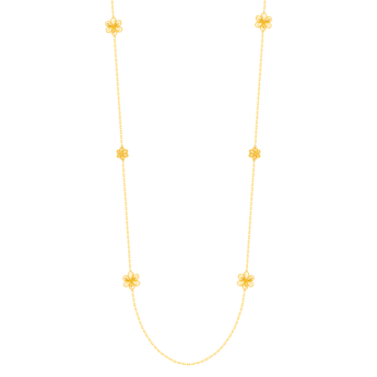 Anmol Floret Tin cup Necklace in 21K Yellow Gold 