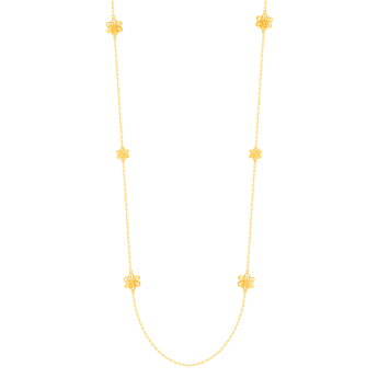 Anmol Floret Tin cup Necklace in 21K Yellow Gold 