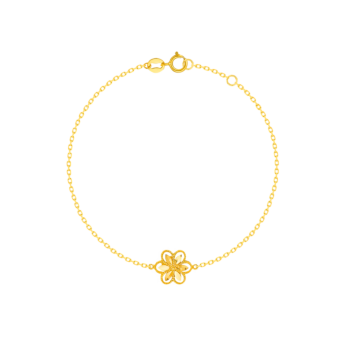 Anmol Floret Single Motif Bracelet in 21K Yellow Gold 