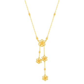 Anmol Floret Multi Motif Necklace in 21K Yellow Gold 