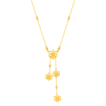 Anmol Floret Multi Motif Necklace in 21K Yellow Gold 