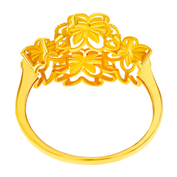 Anmol Floret Multi Motif Ring in 21K Yellow Gold 
