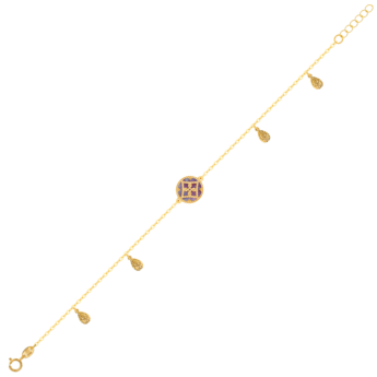 Amelia Versailles Single Motif and Multi Drops Bracelet in 18K Yellow Gold