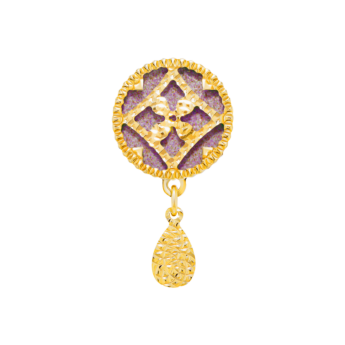 Amelia Versailles Earrings with Coloured Mother Of Pearl in 18K Yellow Gold 