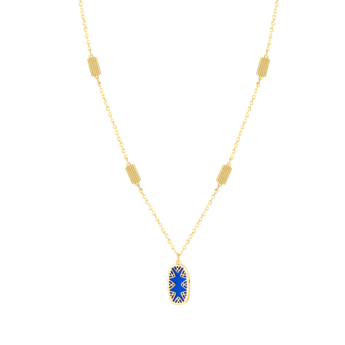 Amelia Sky Mother Of Pearl Necklace in 18K Yellow Gold 