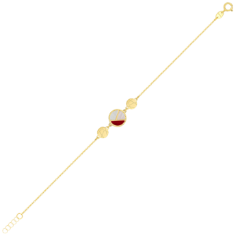 Amelia Barcelona 18k Yellow Gold and Coloured Mother of Pearl Bracelet