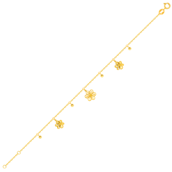 Anmol Floret Multi Charm Bracelet in 21K Yellow Gold 