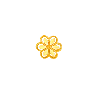 Anmol Floret Stud Earrings 21K Yellow Gold 