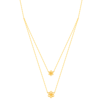 Anmol Floret Double Chain 21K Yellow Gold 