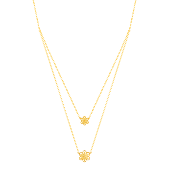 Anmol Floret Double Chain 21K Yellow Gold 