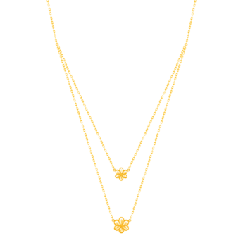 Anmol Floret Double Chain 21K Yellow Gold 