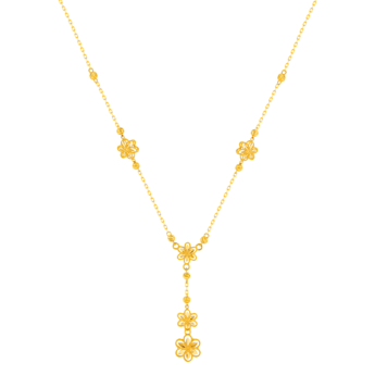 Anmol Floret Y Necklace in 21K Yellow Gold 
